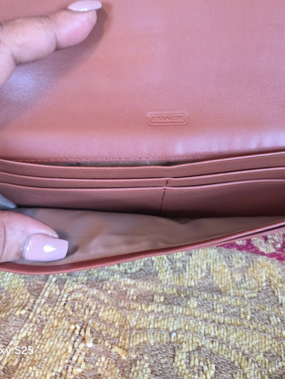 Coach Legacy Leather Soft Wallet, Cognac - Picture 2 of 7